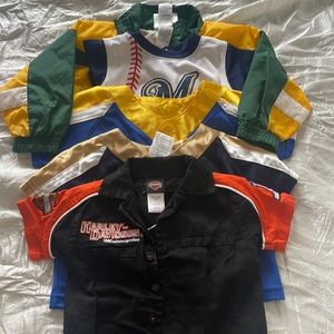 Baby Boy Brewers Packers Harley Tike Lot of Tops Size 18 Months